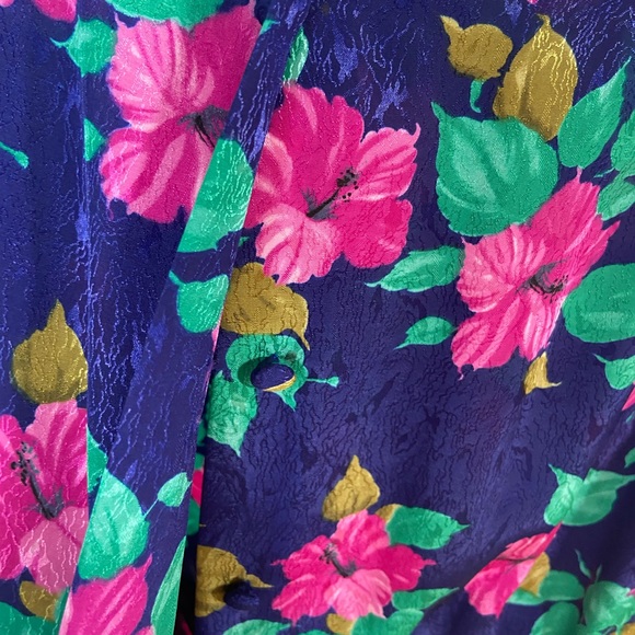 Vintage Talbots Maxi Floral Vibrant Colorful Dress - Picture 5 of 8